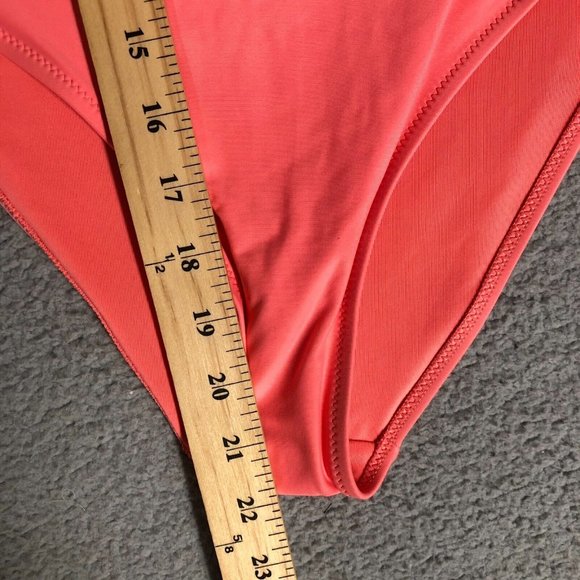 NEW Aerie Women's XL One Piece Bikini Swim Strapless Cut-Out Padded Coral Pink - Picture 7 of 12
